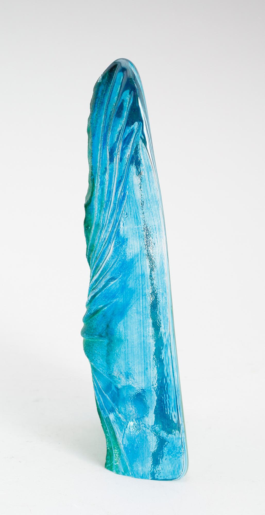 SKULPTUR, glas, Erika Höglund, Målerås, signerad.