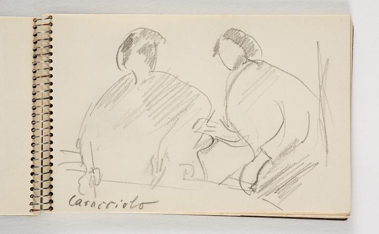 Lotte Laserstein, 10 små skissblock med teckningar.