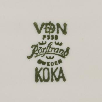 SERVISDELAR, 29 st, porslin, "Koka Blå", Hertha Bengtsson, Rörstrand, 1956 - 1988.