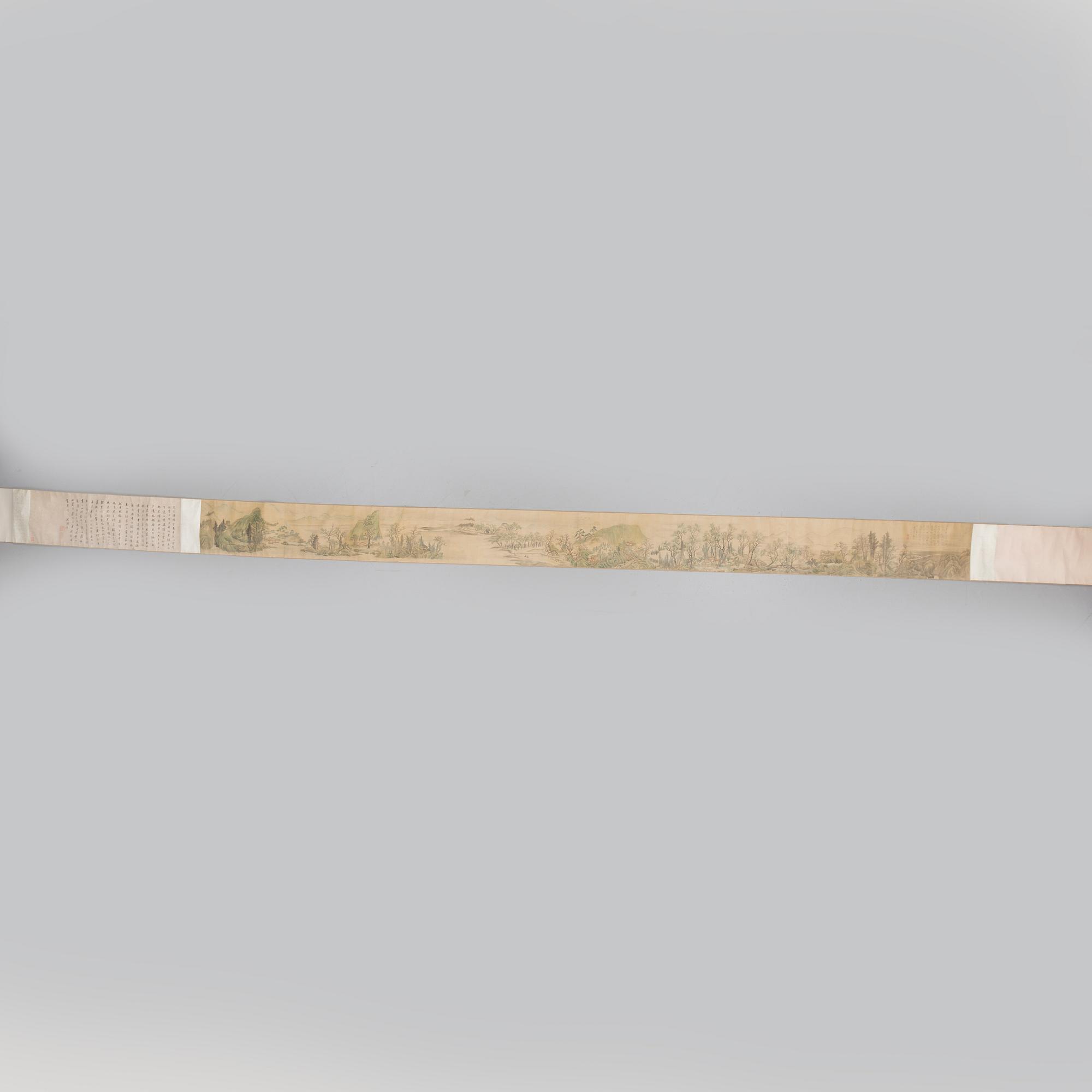 A scroll, ink and color on silk. After YUN SHOUPING (1633-90), signed. 20th century copy.