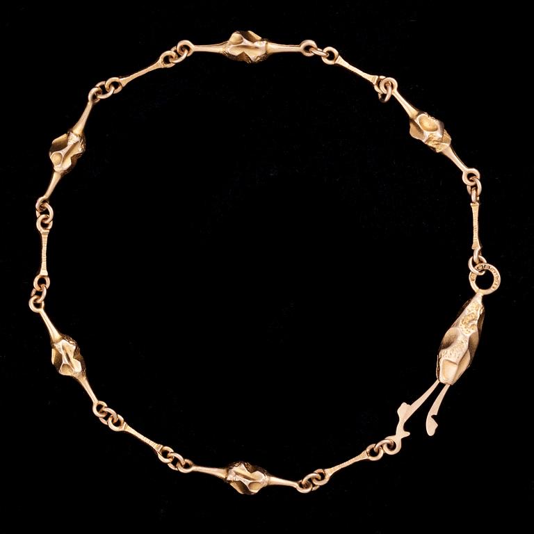 ARMBAND, 14K guld. Björn Weckström, Lapponia. Vikt ca 6,2 g.