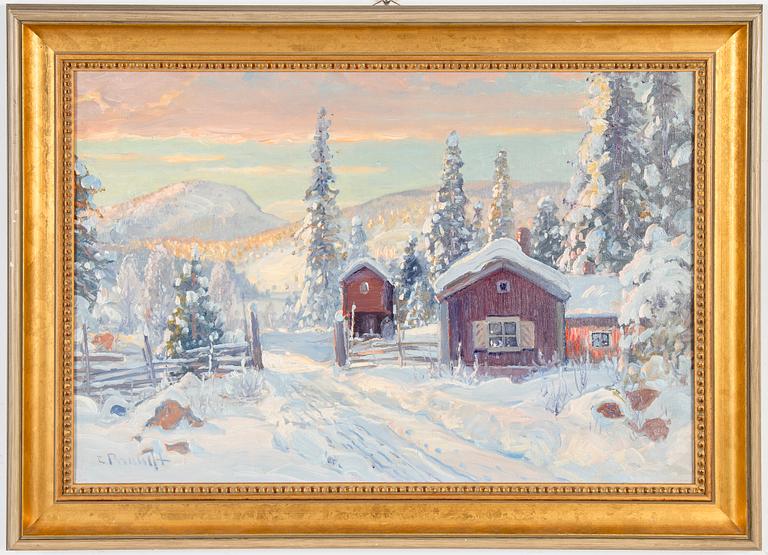 Carl Brandt, olja på duk, signerad.