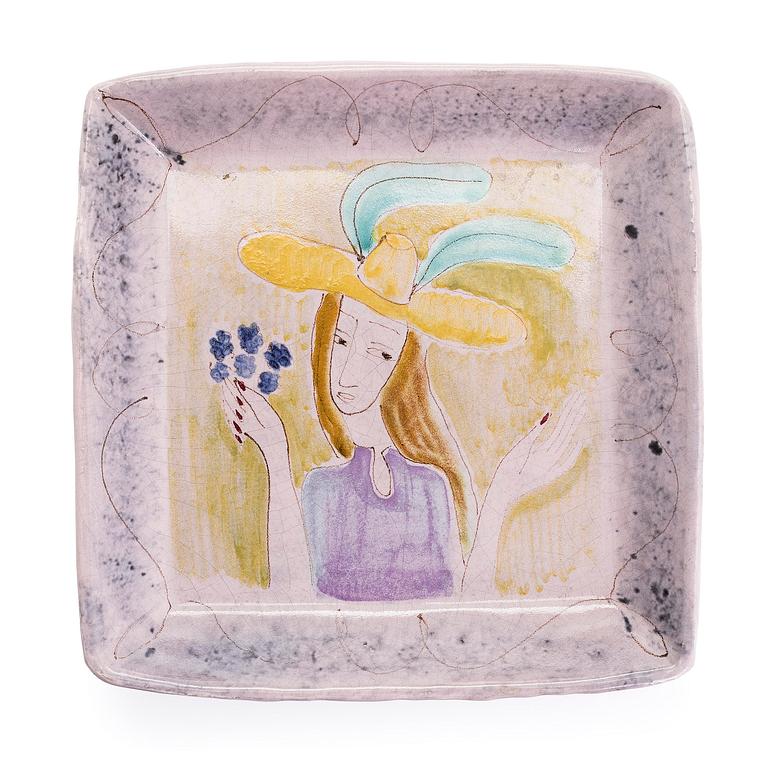 Birger Kaipiainen, a ceramic decoration plate, signed BK ARABIA SUOMI.