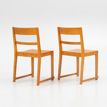 Six "Orkesterstolen" chairs, mid 20th century.