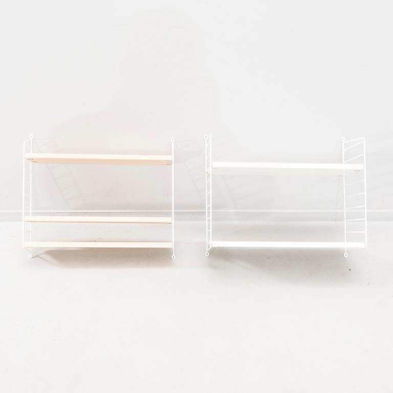 Nils Strinning, two "String pocket" shelving systems, contemporary.