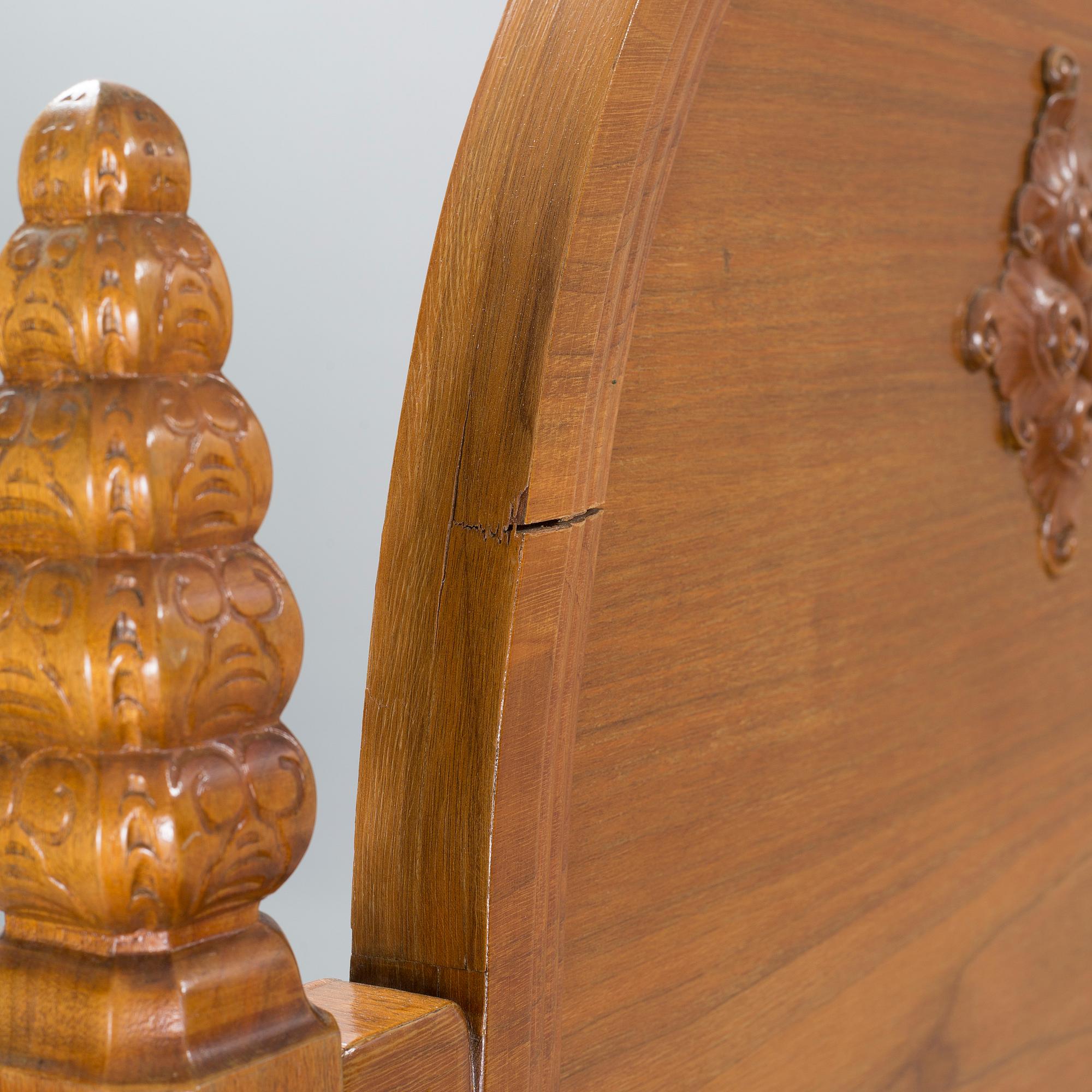 CARL CHRISTIAN CHRISTENSEN, a pair of jugend beds, signed and dated 1919.