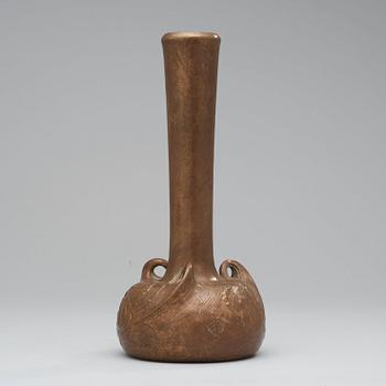 An Emy Wahlström Art Nouveau patinated bronze vase by AB Hugo Elmqvist, Stockholm.