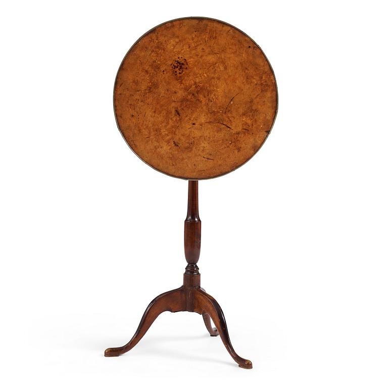 A Swedish tilt-top table by J Sjölin, master 1767.