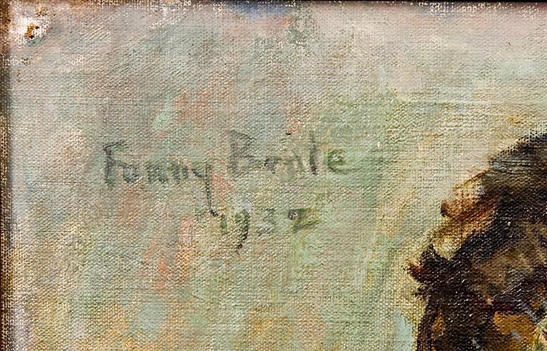 FANNY BRATE, olja på duk, sign 1932.