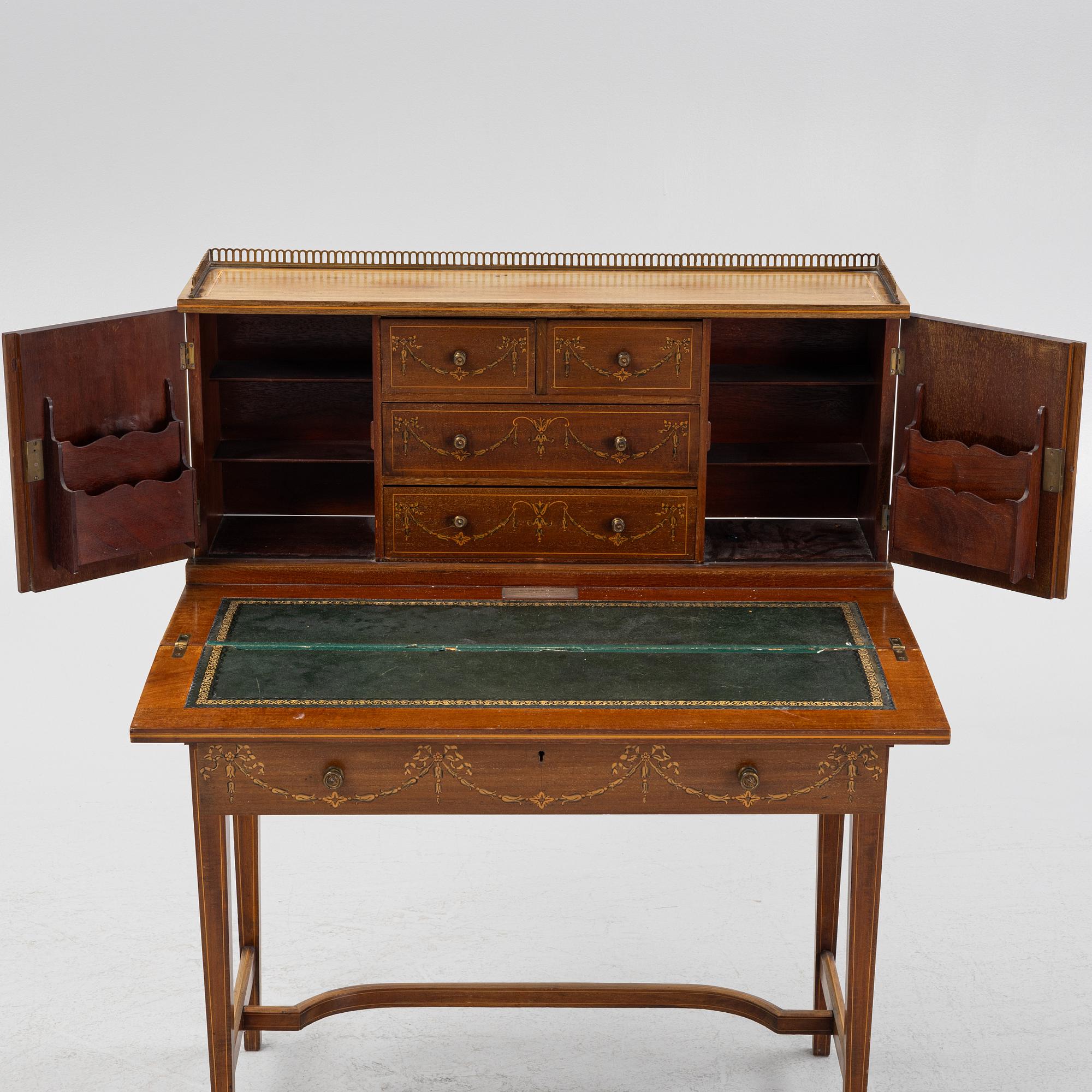 A Louis XVI-Style Ladies' Writing Desk, 'Bonheur du Jour', late 19th Century.