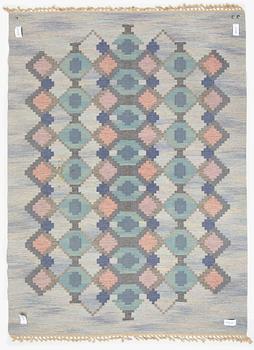 Judith Johansson, matta, "Myosotis" ("Förgätmigej"), rölakan, ca 281 x 200 cm, signerad JJ.