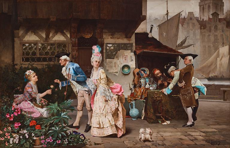 Hugo Salmson, At the flower seller.