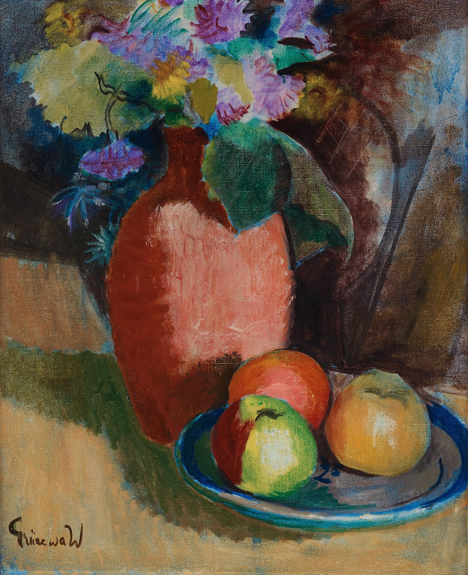 Isaac Grünewald, Still life with flowers.
