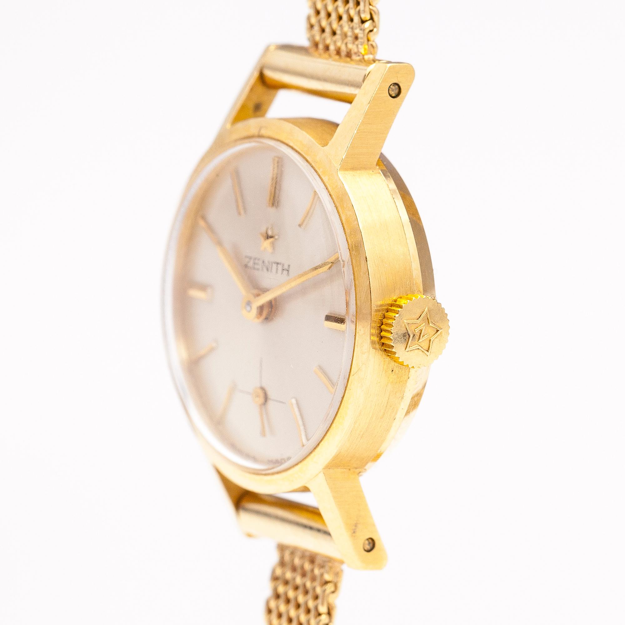 ZENITH, wrist watch, 14K and 18K gold, 21 mm.