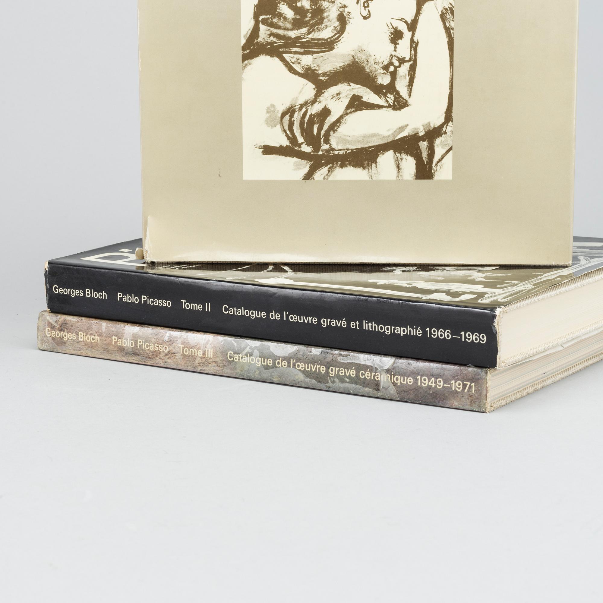 A SET OF 3 VOLUMES GEORGES BLOCH "PICASSO", volume I-III.