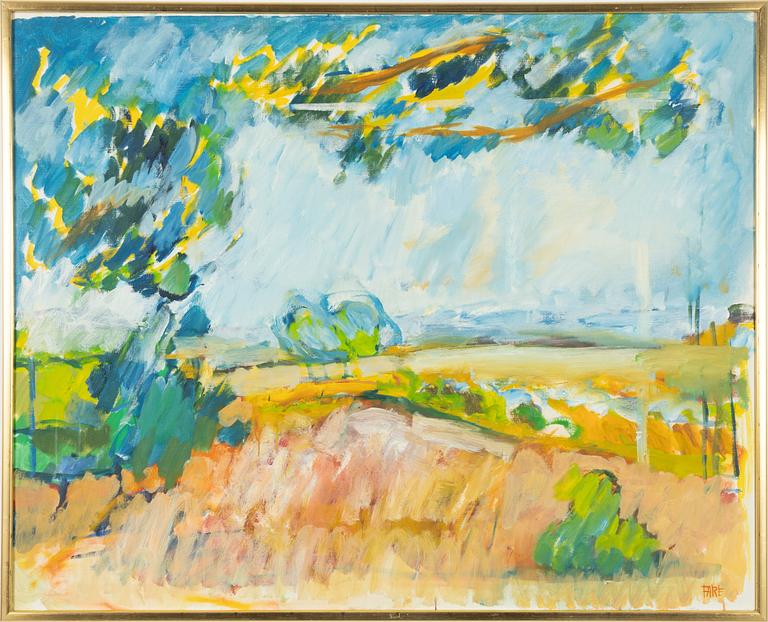 Leopold Fare, "Landskap vid Rörum uppifrån".