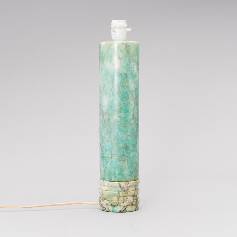 A MARBLE TABLE LAMP by Bergboms, Sweden, second half of 20th century.