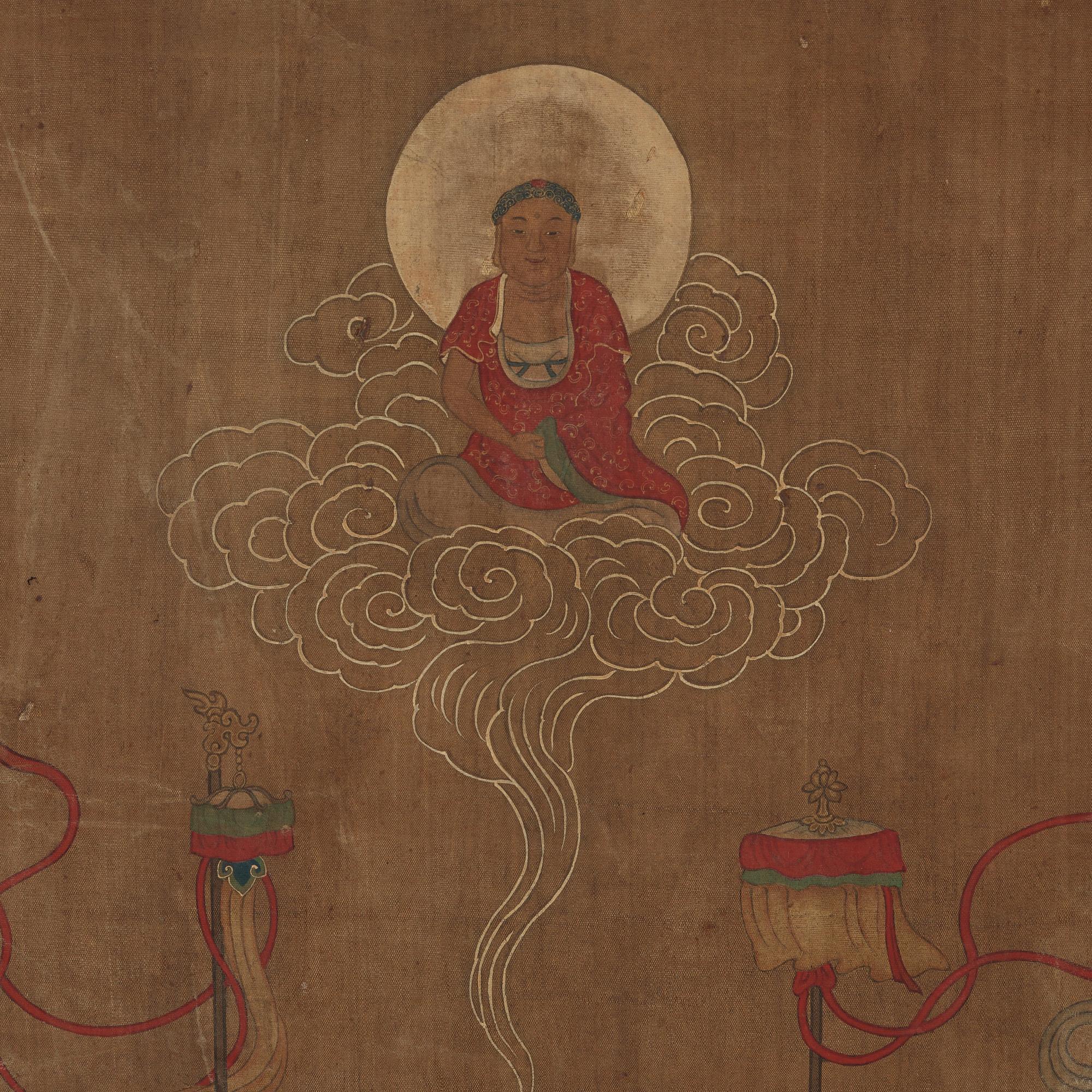 A Song-style hanging scroll of a eleven-headed Avalokiteshvara, Qing dynasty, 19th century.