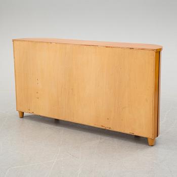 An elm veneered Swedish Modern bookcase, 1930's/40's.