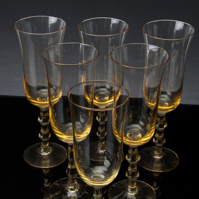 SIMON GATE, champagneglas, 10 st, "Salut", Orrefors Sandvik.