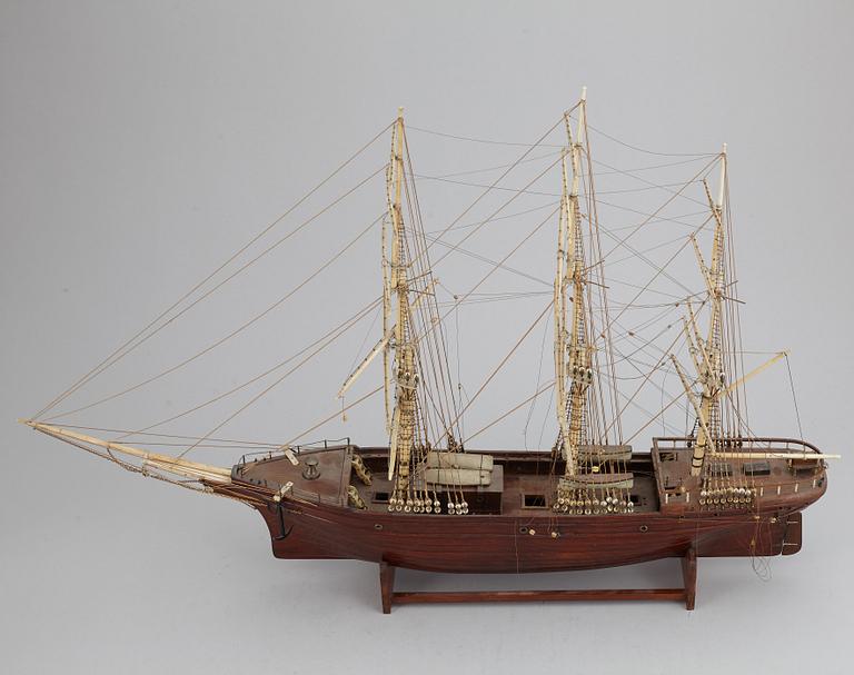 A late 1800's model ship.