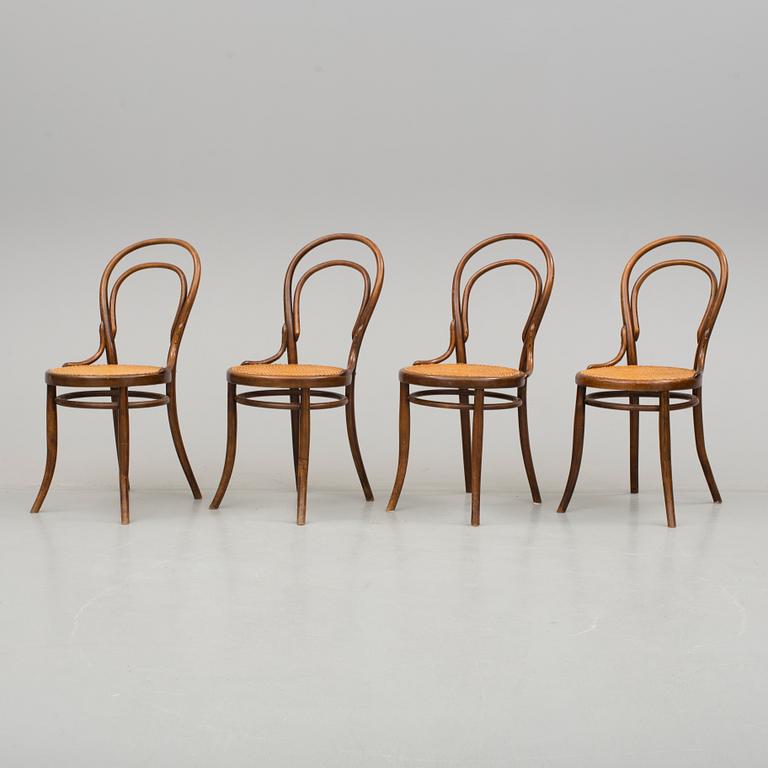 STOLAR, fyra stycken, cafémodell, 1900-talets början.