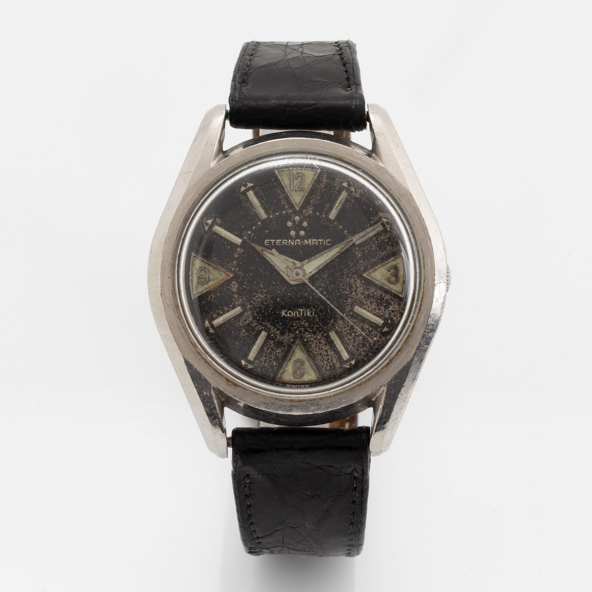 Eterna-Matic, Kontiki (Swiss),  armbandsur, 37 mm.