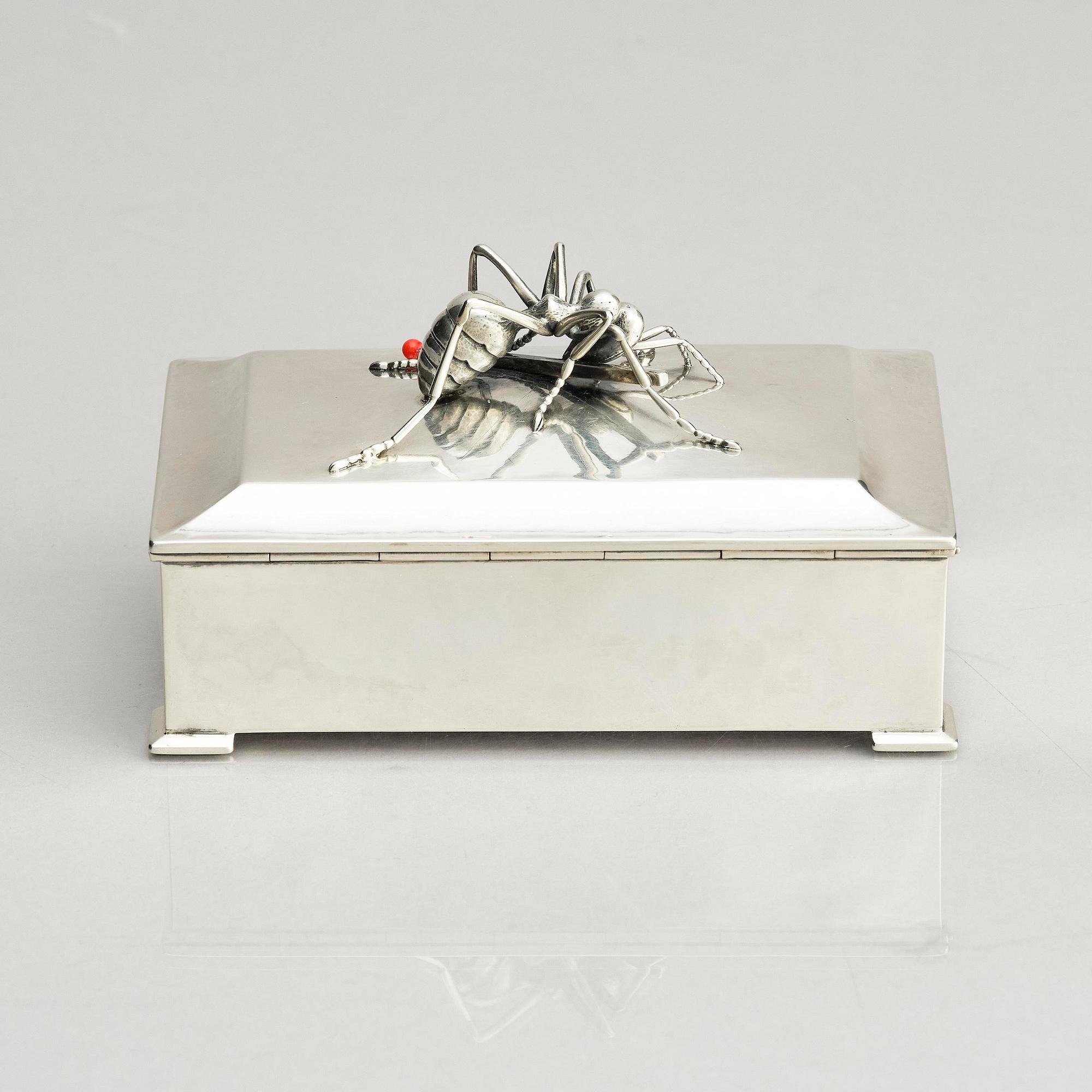 Kay Bojesen, a silver matchbox case, Copenhagen.