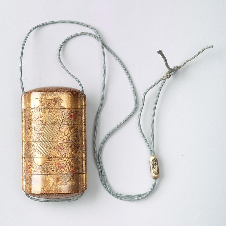 INRO, lack. Japan, Meiji (1868-1912).