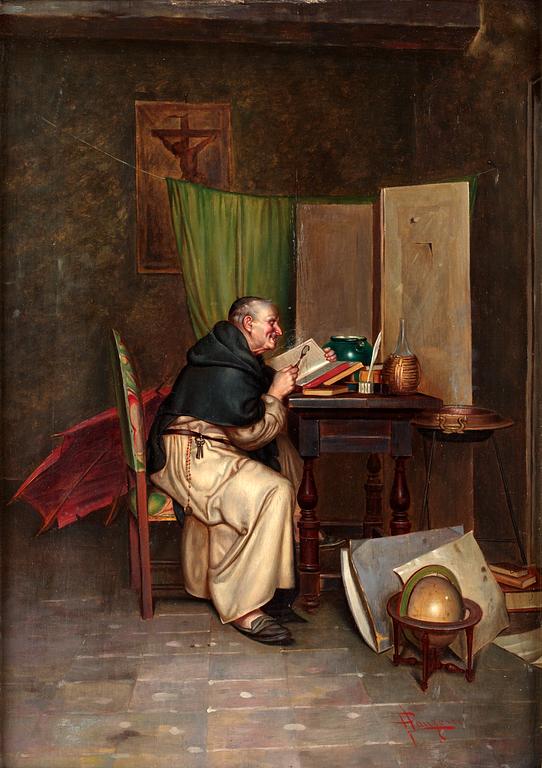 P. Lanzoni, Reading monk.