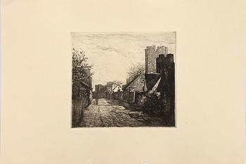 ALBERT THEODOR GELLERSTEDT, mapp med grafiska blad 30 st, Stockholm P.A Norstedt & Söners förlag, 1918.