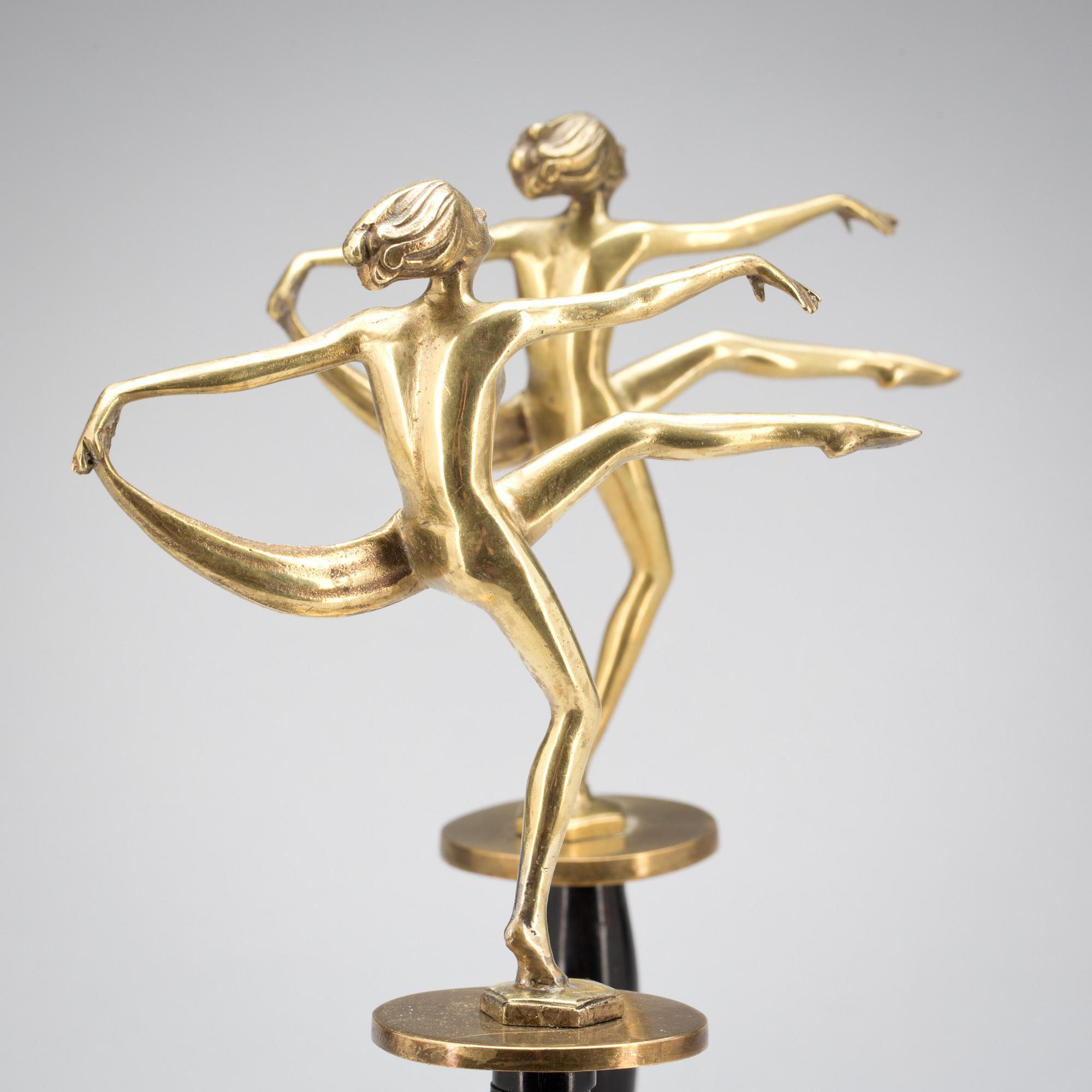 STATYETTER, ett par, art deco. 1900-talets första hälft.