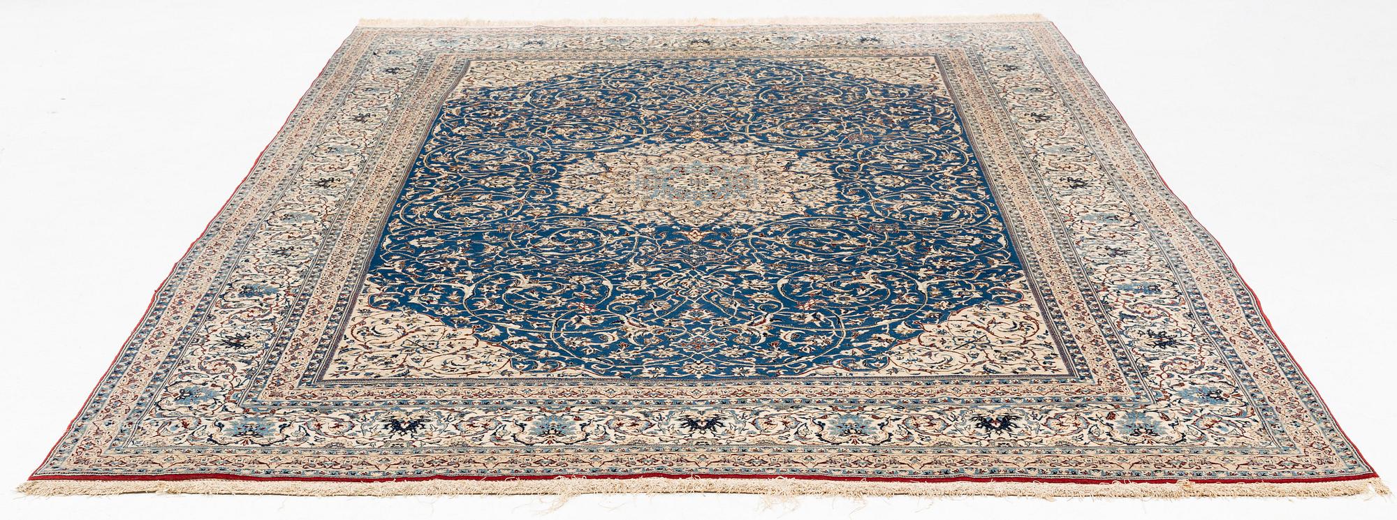 A semi-antique Nain Tusheshk, signed, ca 324 x 223 cm.