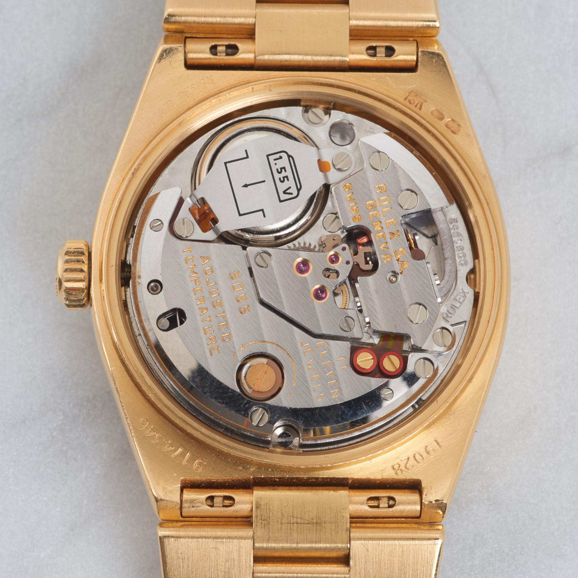ROLEX, Oysterquartz, Day-Date, Chronometer, "Egyptian / Pyramide", armbandsur, 36 mm,
