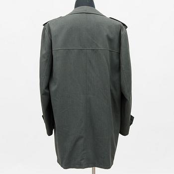 Five Finnish uniform overcoats, second half of 20th Century.