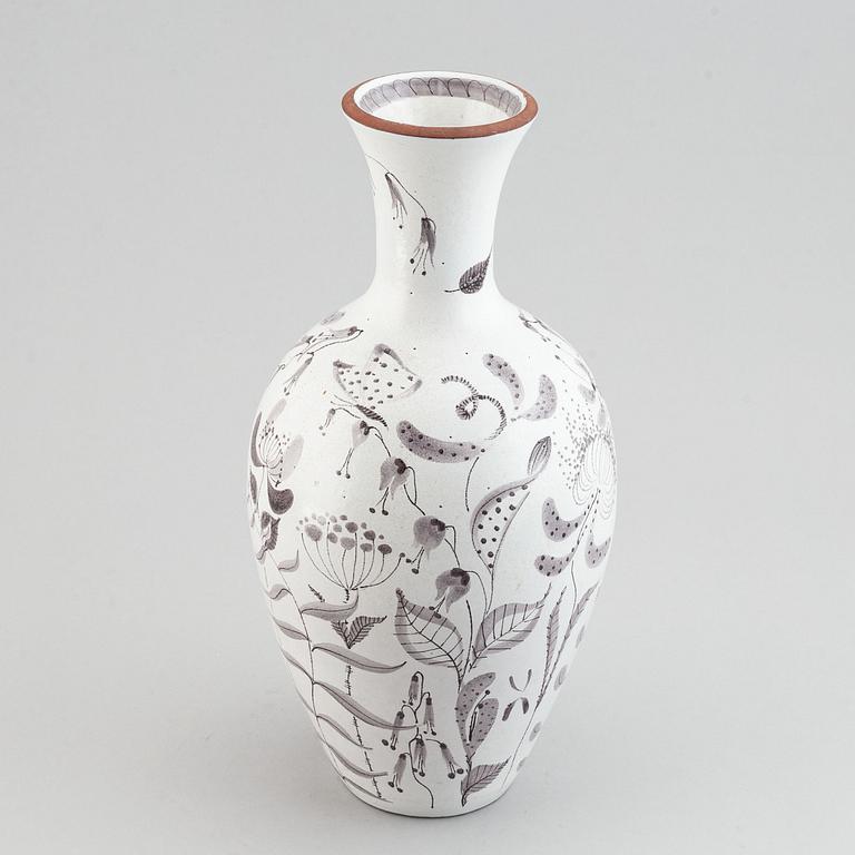 Stig Lindberg, a large faience vase, Gustavsberg Studio, Sweden, 1940-40's.