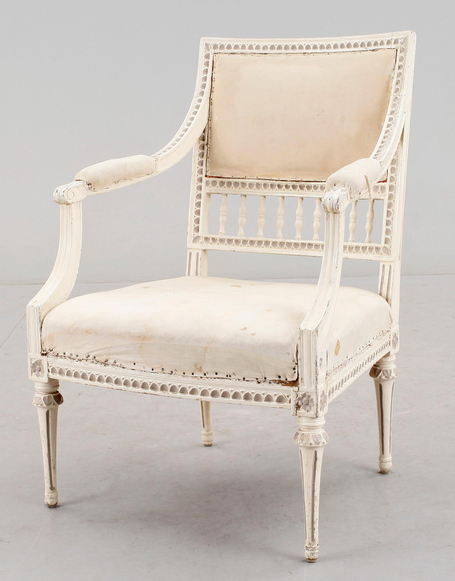 KARMSTOL, sengustaviansk, trol Johan Erik Höglander, Stockholm, omkring sekelskiftet 17/1800.