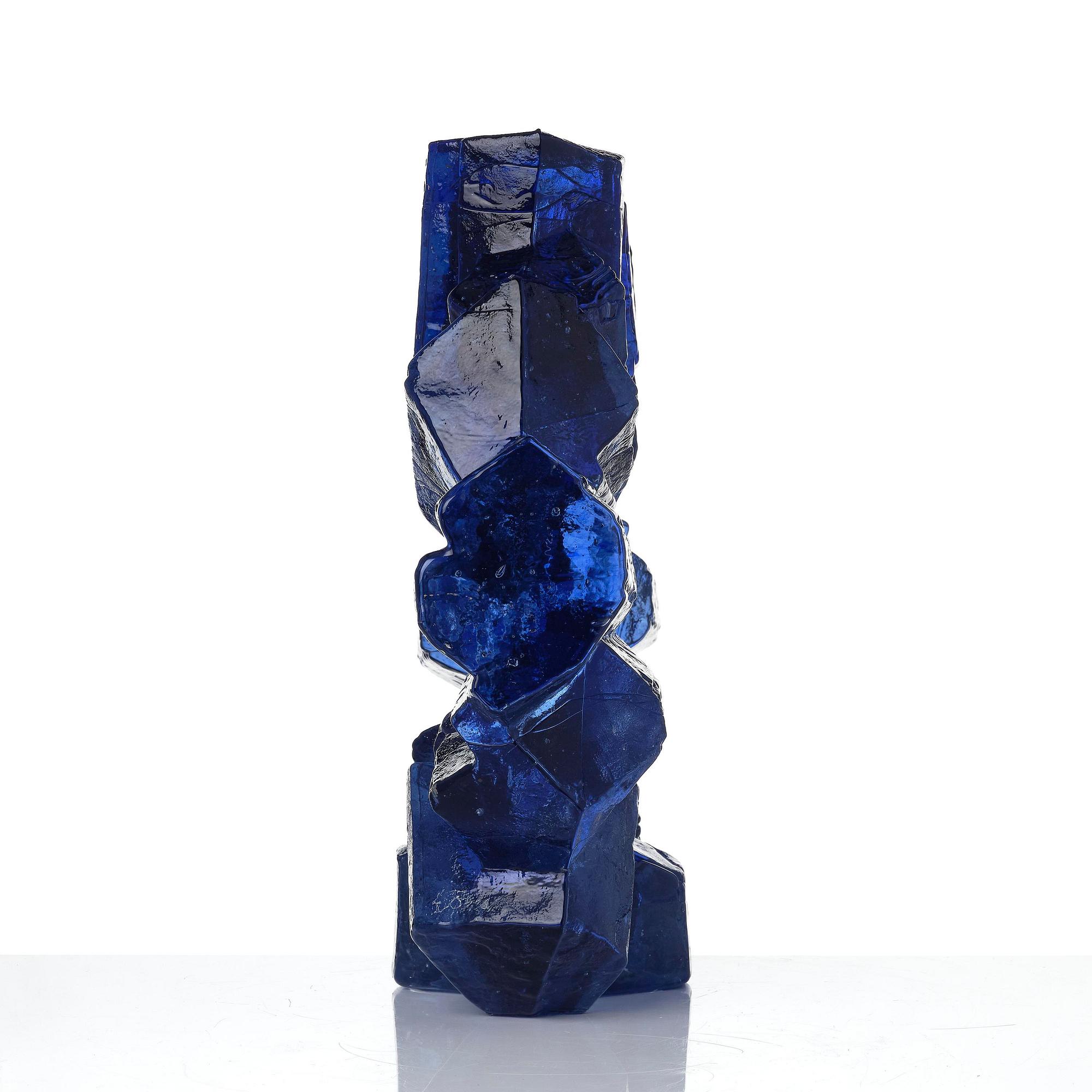 Edvin Öhrström, "Korona", a cast glass sculpture, Lindshammar Glassworks, 1970s.