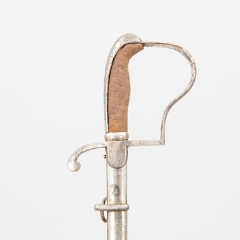 A Danish sabre, 1870s/80s, with scabbard.