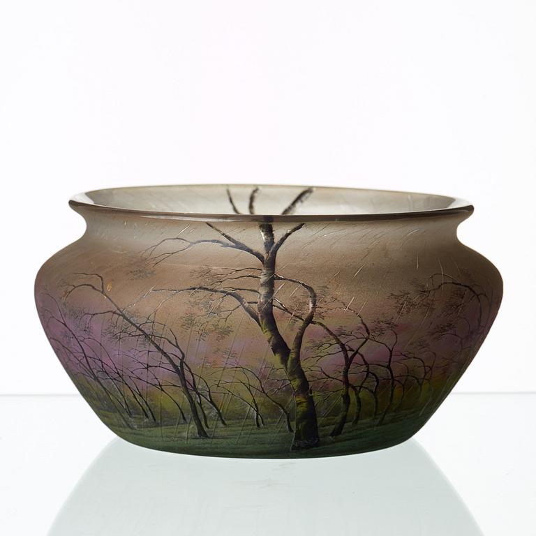 DAUM, skål, Nancy, Frankrike, jugend, ca 1900.