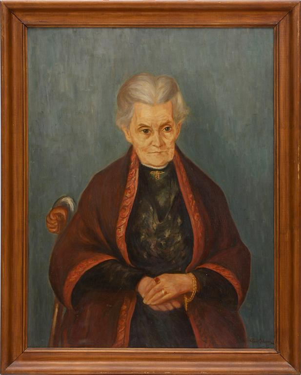 OKÄND KONSTNÄR, olja på duk. Sign. 1920-tal.