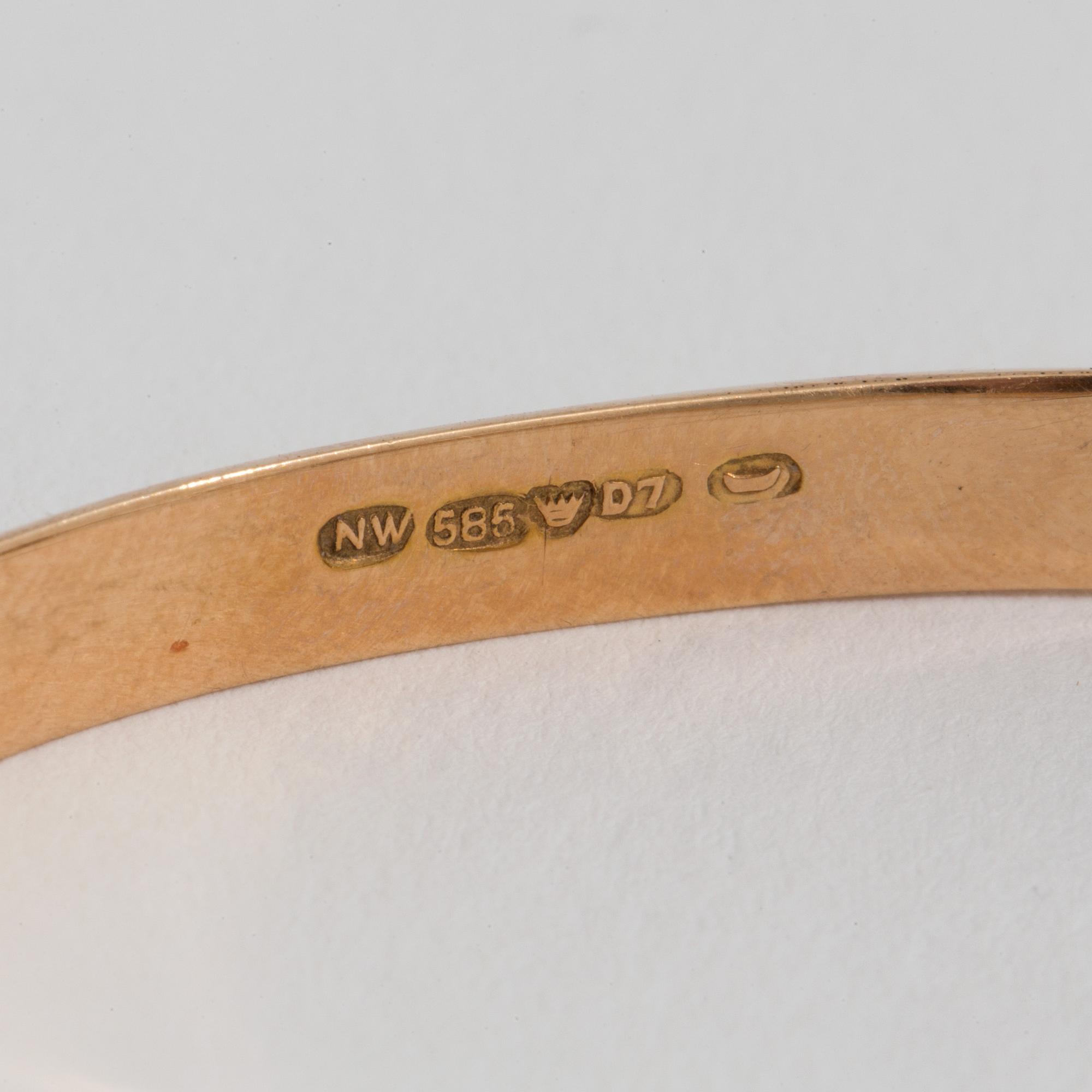 ARMBAND, troligtvis med ametist, Nestor Westerback, Helsingfors, 1957.
