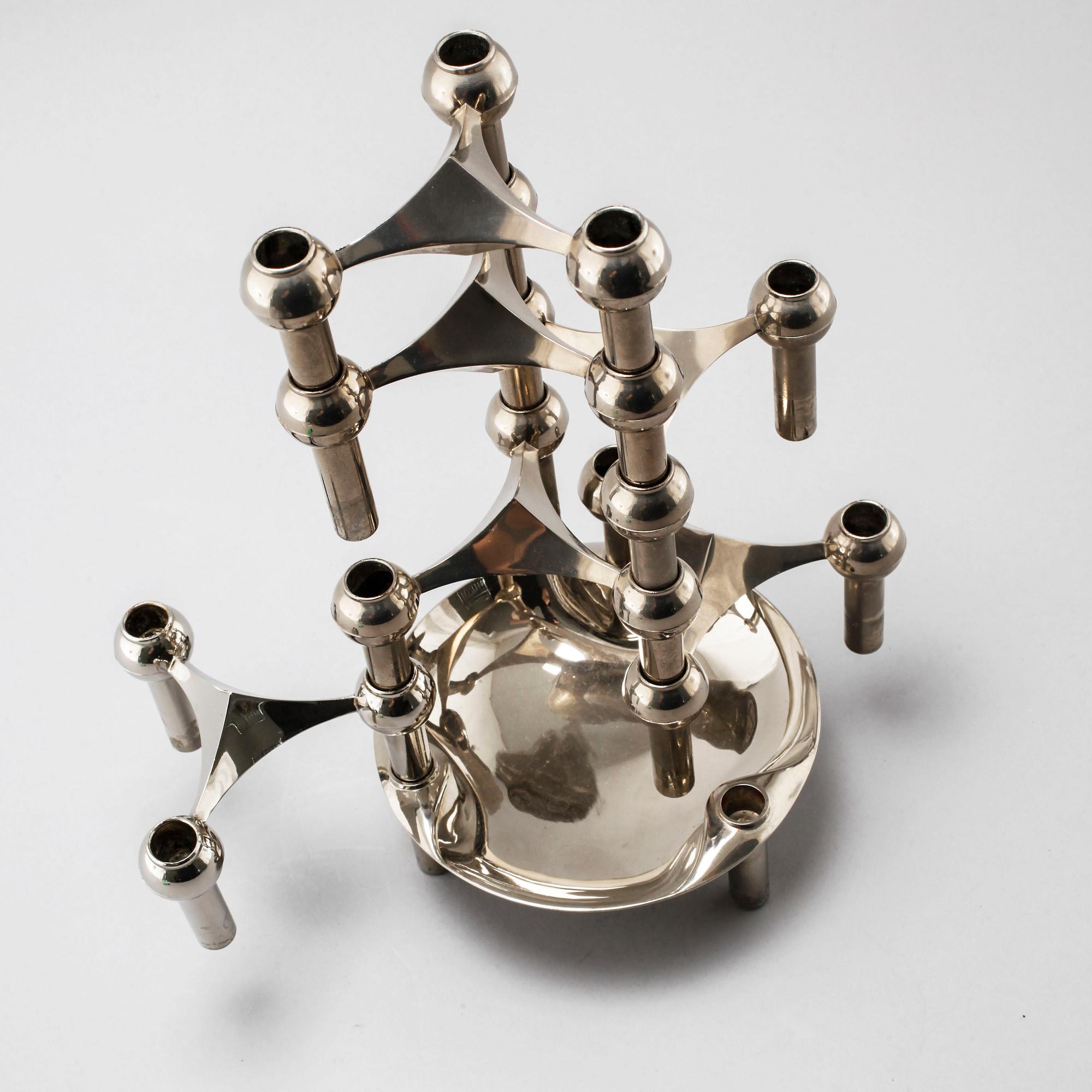 A module candle holder / sculpture by Ceasar Stoffi & Fritz Nagel, BMF, Germany.