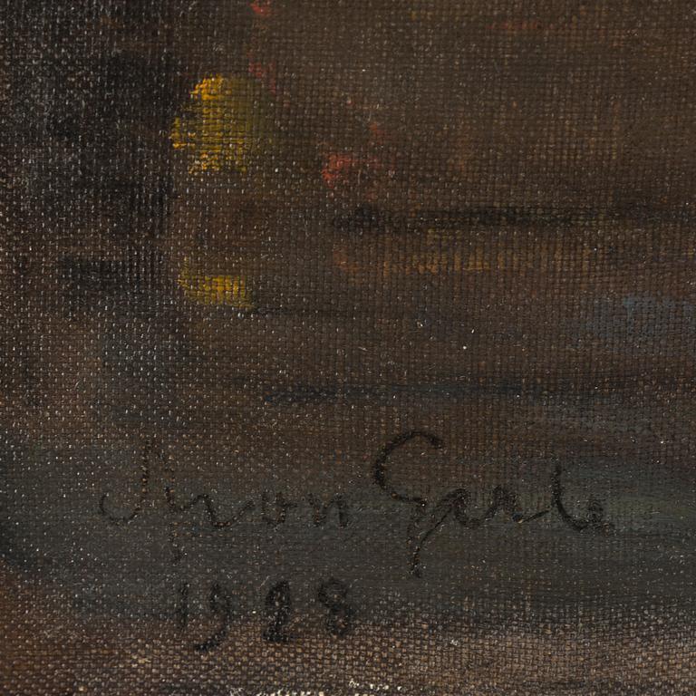 ARON GERLE, oil on canvas, signed and dated 1928.