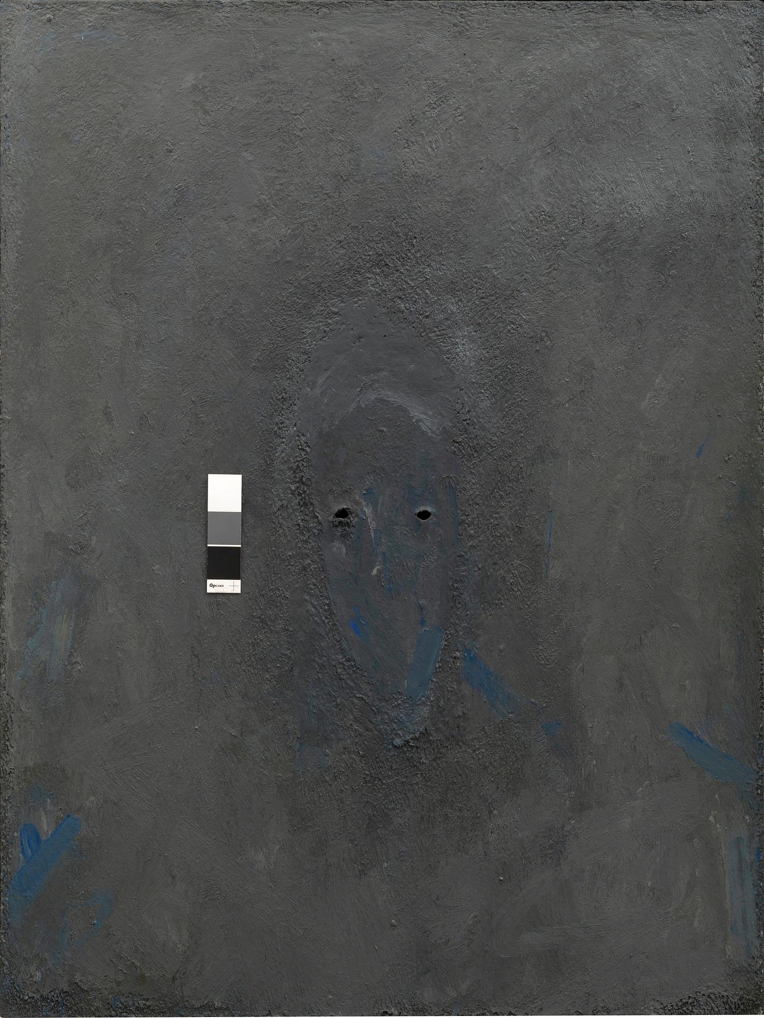 Michael Tetherow, oil on canvs with cut out signed and dated 1978.