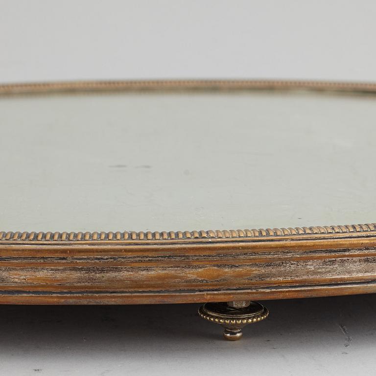 A argent hache table top, England, circa 1900.