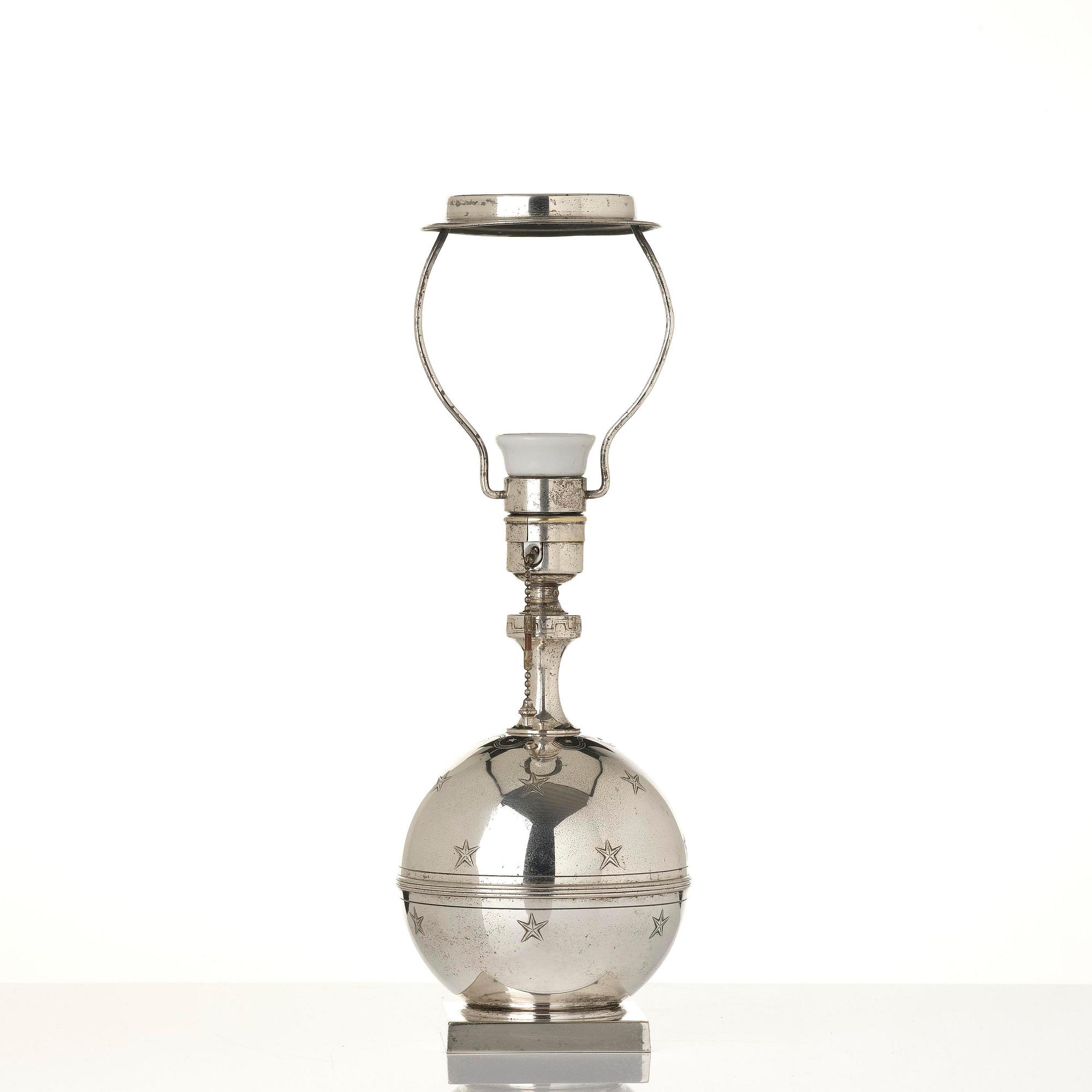 Jacob Ängman, a rare table lamp, Guldsmedsaktiebolaget, Stockholm, ca 1930.