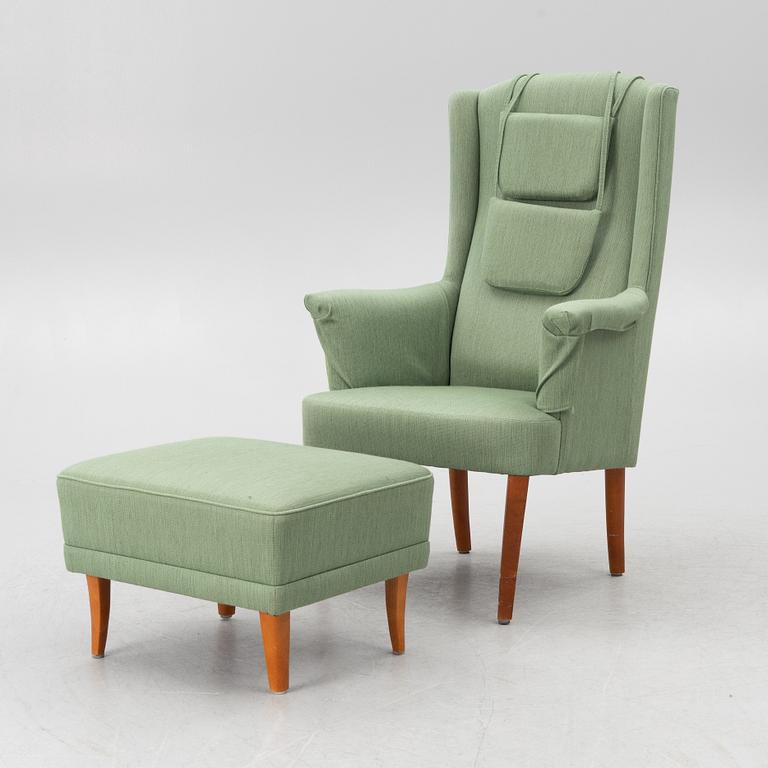 Carl Malmsten, Fåtölj samt fotpall, "Ane" + Fotpall "Farmor", 1900-talets andra hälft.