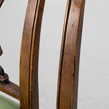 A pair of Swedish late Baroque chairs, Stockholm, mid 18th century,