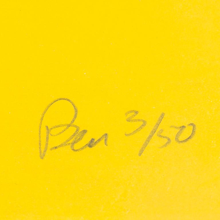 BEN VAUTIER, a serigraph, signed and numbered 3/50.